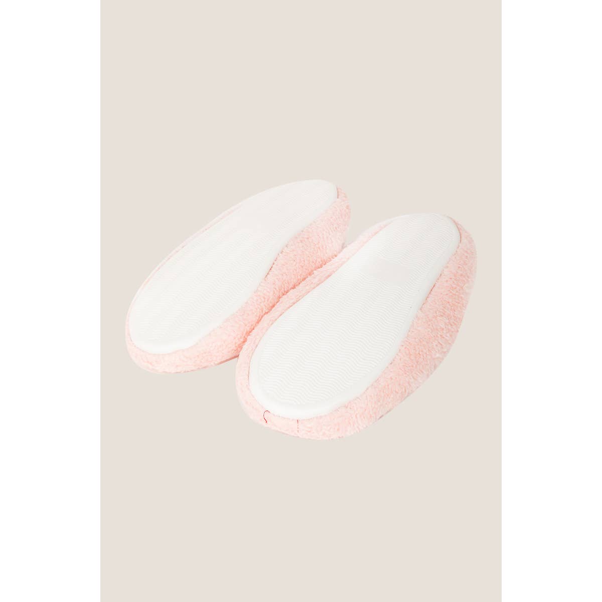 Love Heart Print Fur Slippers