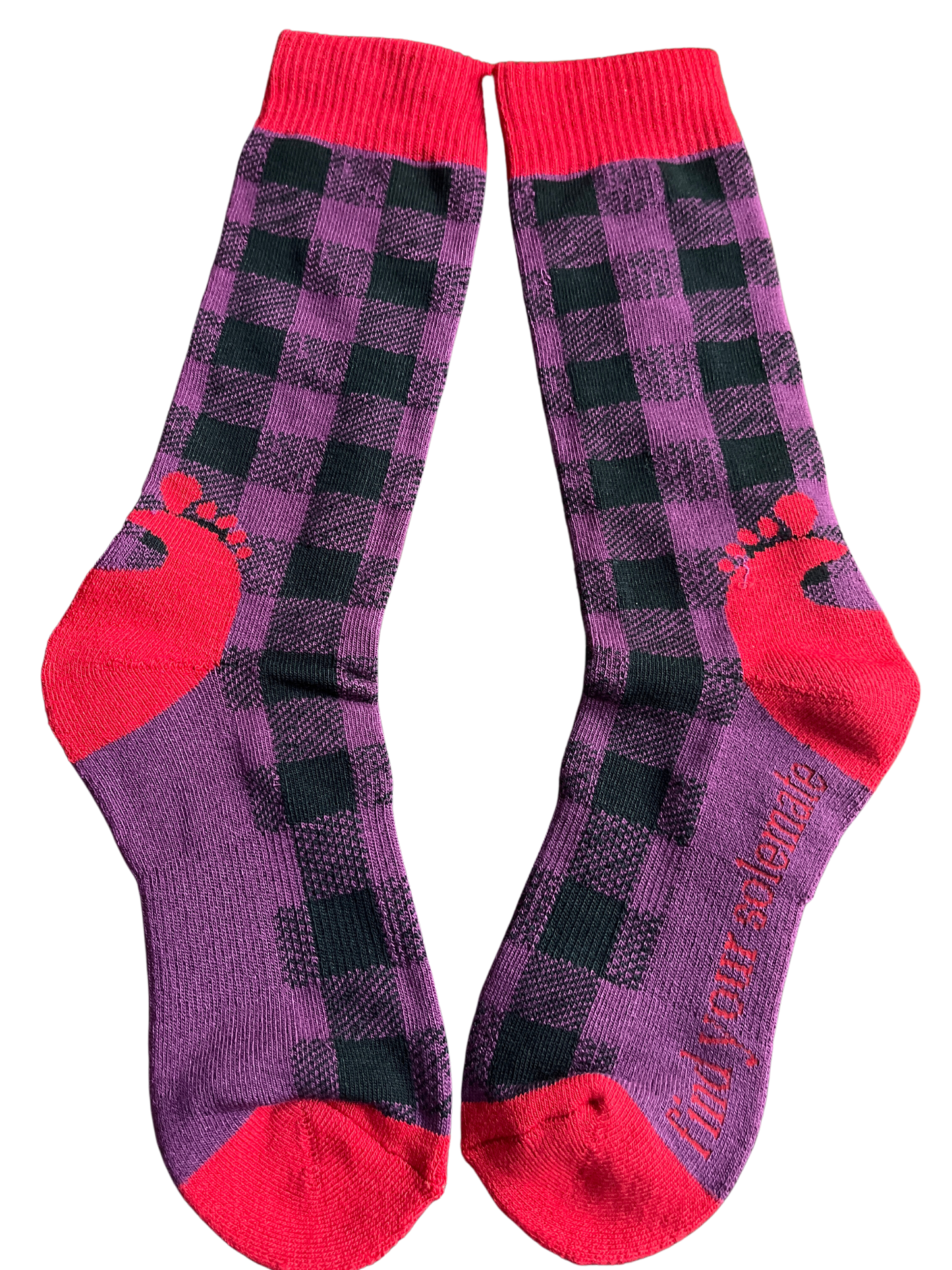 Purple Plaid Sox