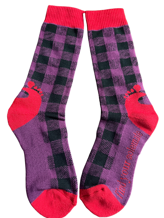 Purple Plaid Sox