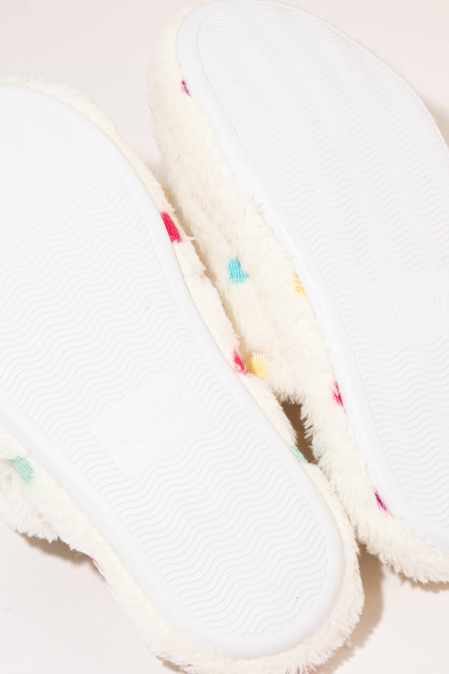 Polka Dot Bowtie Fuzzy Slippers