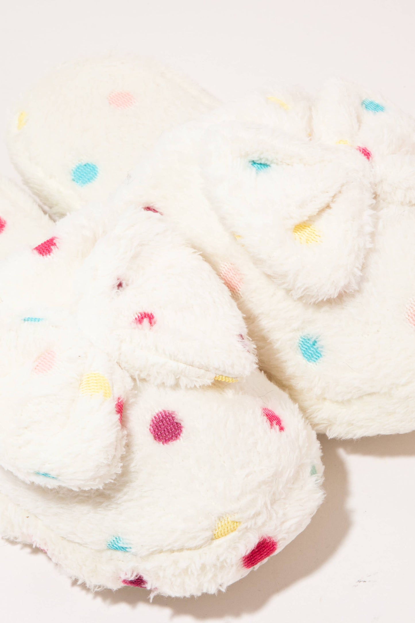 Polka Dot Bowtie Fuzzy Slippers