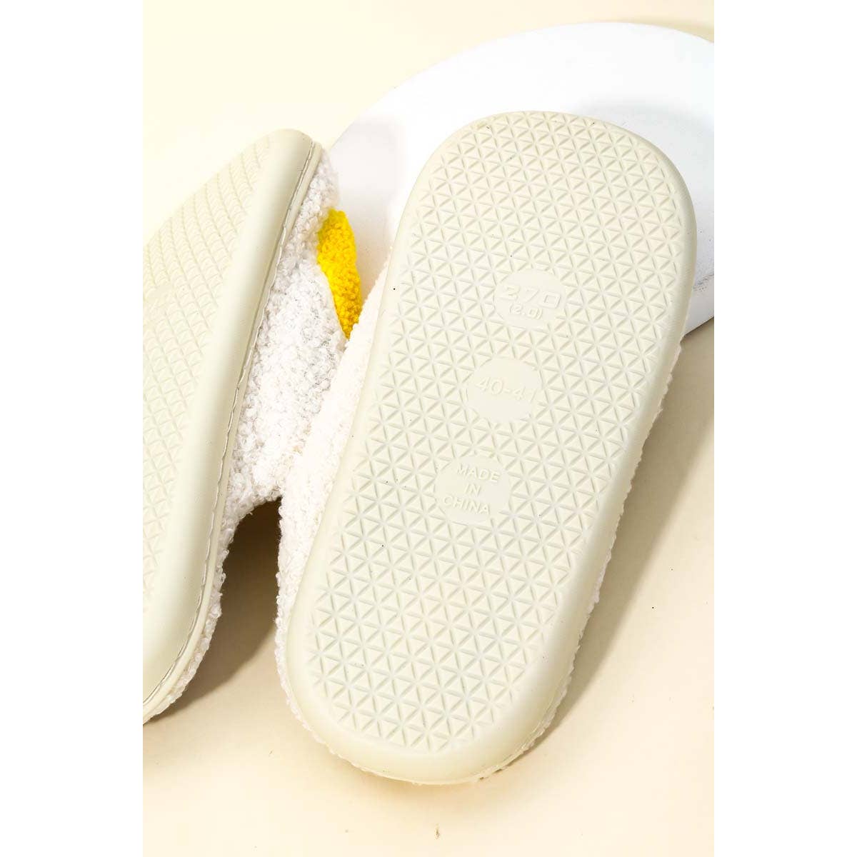 Happy Face Fuzzy Slippers